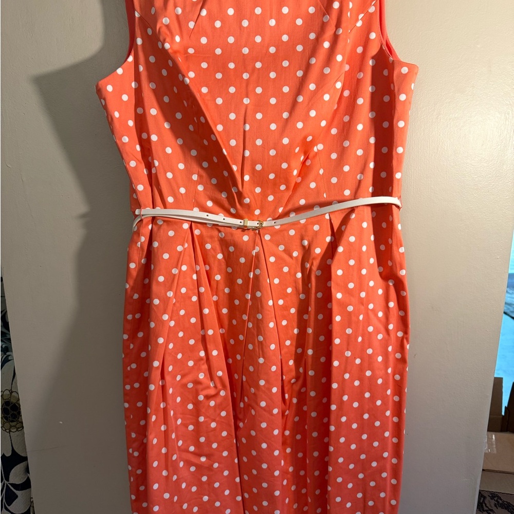 Liz Claiborne Orange Polka Dot Dress